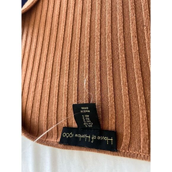 HOUSE OF HARLOW 1960 New without tags Copper ribbed dress size S - Picture 8 of 9